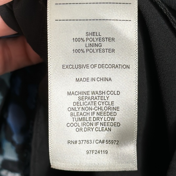 Laundry by Shelli Segal Black Blue Leopard Print Dress Size 10 - Picture 7 of 9